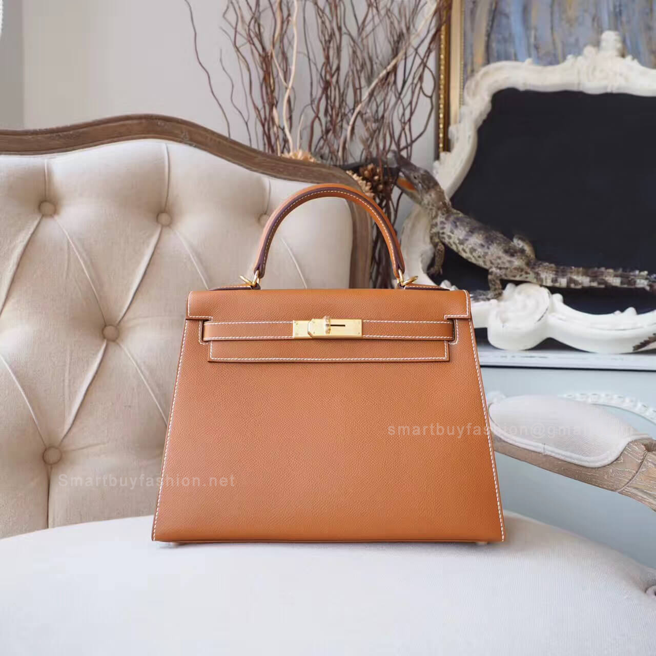 Hermes Kelly 28 Bag in ck37 Gold Epsom GHW